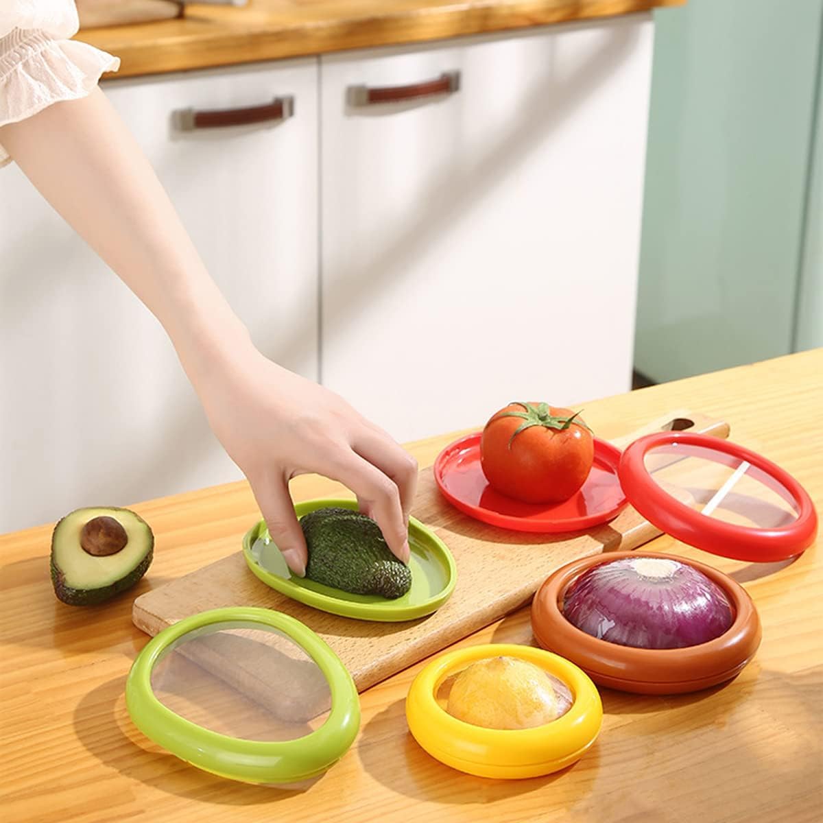 FreshGuard™ Anti-Oxidation Silicone Fruit & Vegetable Storage Containers Pack of 4