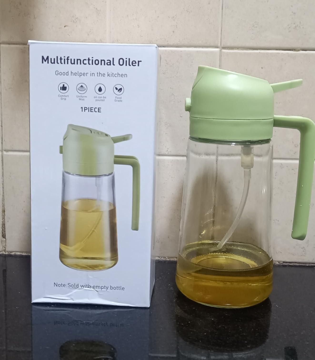The Smart 2-in-1 Oil Dispenser: Spray or Pour with No Mess!