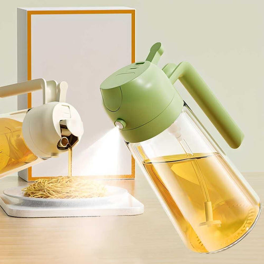 The Smart 2-in-1 Oil Dispenser: Spray or Pour with No Mess!